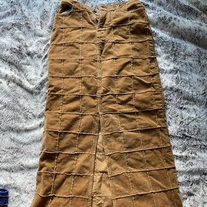 Laze Jeans Tan Floor Length Skirt